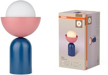 OSRAM Lampada da tavolo DECOR Bowl E14 Vetro Blu/Rosa 200mm | Decor Bowl, Indoor Wall Lighting, Blu|Rosa, , confezione da 1