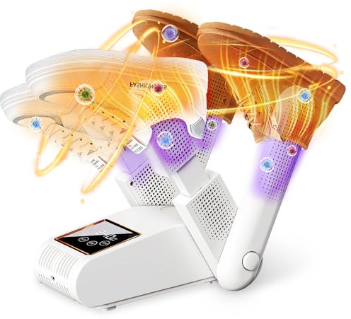 VVancha Tech Schuhtrockner Elektrisch, Schuhe Stiefeltrockner, Faltbarem Design, Beseitigt Effektiv Gerüche und Antibakteriell, Geeignet für Schuhe, Handschuhe, Hüte und Socken