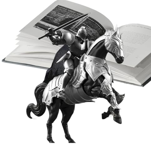 Opdestn Knight Figurines,DIY Assembly Required Multi-Jointed Movable | Medieval Knight Action Figures | for Bookshelf Desk Bedside Table Bedroom Living Room Office Dormitory