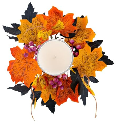 Dekorativa blommiga ringar Återanvändbar Dekorationskrans För Halloween Med