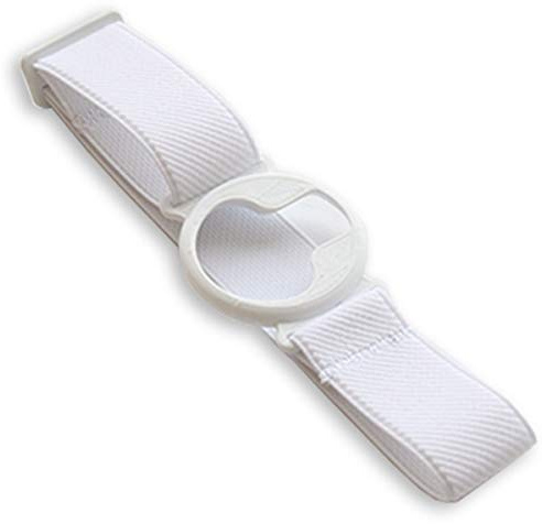 Diasticker® | Enlite Guardian - Fixierband | Flexibel - Wasserfest - Starker Halt | Armband zur Befestigung, Sensor-Schutz, Fixierung | Halter: Weiß (Large: 35-45 cm, Weiß)