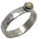 Tiljon gehämmerter Bernstein-Ring aus Silber RingSize 58 (18.5)