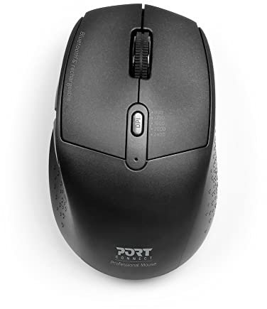 Port Connect Souris sans Fil Bluetooth & Rechargeable 2.4 Ghz USB-A/USB-C