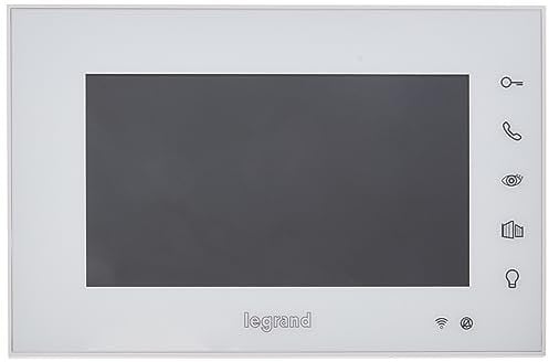 Monitor de vídeo conectado 369425, pantalla Wifi de 7 pulgadas a color, acabado blanco. Para videoporteros dos hilos de Legrand