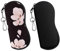 MoKo Brillenetui, 2 Stück Leicht Neopren Reißverschluss Sonnenbrille Tasche mit Gürtelclip für Brillen Rahmen Tragbare Case für Schlüssel Bleistifte Karten, Schwarz+Schwarze und weiße Orchidee