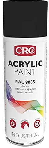 Peinture Acryl noir Satiné ral 9005 aérosol de 400ml net CRC