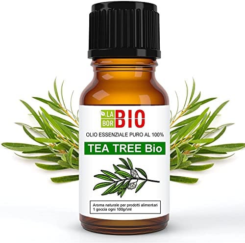 Tea tree Bio Olio essenziale 100% Puro Albero del te' 50 ml - Uso interno Terapeutico Alimentare Diffusori ambiente Aromaterapia Cosmetica - Laborbio