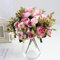 PUYYDS Seide Pfingstrose Künstliche Rose Blumen Günstige Blumenstrauß Herbstdekoration Hochzeit Zuhause Weihnachten Herbstdekoration Gefälschte Blumenstrauß