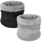 heekpek Schlauchschal Damen Loop Schal Halsschlauch Fleece Halswärmer Nackenwärmer Innenfutter Halstuch Multifunktionstuch Strickschal Feinstrick Winter für Damen und Herren,schwarz+grau