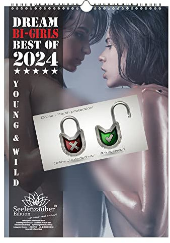 Sexy Bi - Girls DIN A4 Kalender für 2024 Erotik lesbische Paare - Seelenzauber