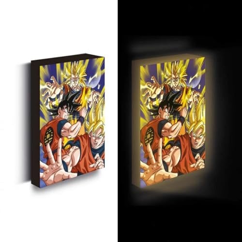 Pyramid International Dragon Ball Z – Goku Evolution – Leinwand beleuchtet, 40 x 30 cm
