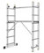 FORTENA Leitergerüst 114x33cm 2x6 Sprossen Basic Arbeitgerüst Multifunktionsleiter Mehrzweckleiter Silver Alu