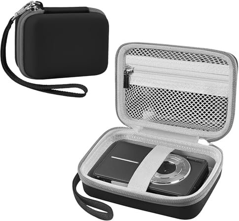 Leayjeen Digitalkamera Tasche kompatibel mit Umipyiza/YLSHGXFC/Umipyiza/CAMKORY/AOREGRE/Duluvulu/Kodak/Nicamery, Fotokamera Tasche, Eva-Hartschalendesign (nur Hülle) Schwarz