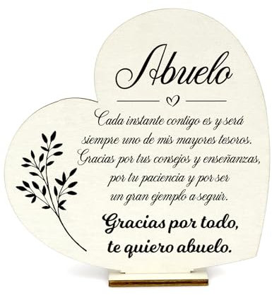Regalo Abuelos Placa de Madera Corazón Regalo Abuelo Dia Del Padre Regalos para Abuelos Regalos Abuelo Regalo para Abuelo Regalo Abuelos Regalos Originales para Abuelos