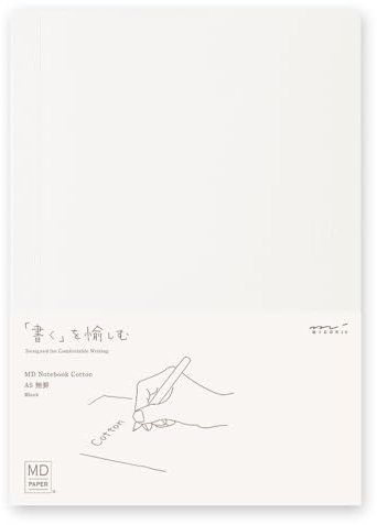 Midori 15348006 Notizbuch, MD-Notizbuch, Baumwolle, A5, unliniert