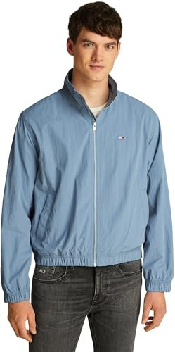 Tommy Jeans Men’s Essential Stand Collar Windbreaker, Blue (Colorado Blue), XXL