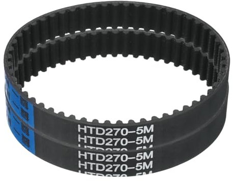 QUARKZMAN 2 Stück HTD-5M Gummizahnriemen 54 Zähne, 270 mm Steigungslänge x 15 mm Breite x 3,6 mm Höhe, geschlossener Schleifenrillenriemen