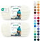 Gründl Wolle Funny uni - weiche Chenille Wolle zum Häkeln - Kuschelig und hautfreundlich - 100% Polyester - 2 Knäuel 100 g / 120 m - Nadelstärke 5-6, Creme