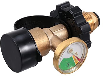 GAROZATION Gasflaschen Fülladapter Mit Manometer Gastank-anschluss Für Outdoor-zubehör Propantank-Adapter Für Campingkocher Und Gasgrills Tankadapter Für Fritteusen Und Laternen