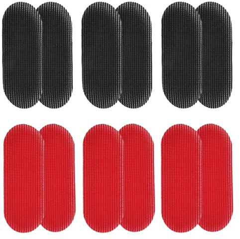 12 Pezzi Pinze per Capelli da Uomo e Donna, Adesivi di Fissaggio dei Capelli, Fermagli per Acconciature, Accessori per Parrucchieri per Capelli Barbershop (Nero, Rosso)
