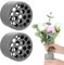 HJZHII 2 Stück Blumenstielhalter, 2 Größen Spiral Ikebana Stielhalter Blumen, Bouquet Twisters für Vasen, Garten, Schlafzimmer, Büro DIY Blumenhalter(Grau)