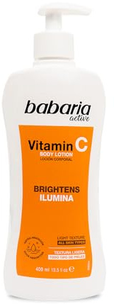 Babaria Körpercreme mit Vitamin C, Body Milk, 400 ml, Creme mit Vitamin C, Feuchtigkeitscreme für Damen und Herren