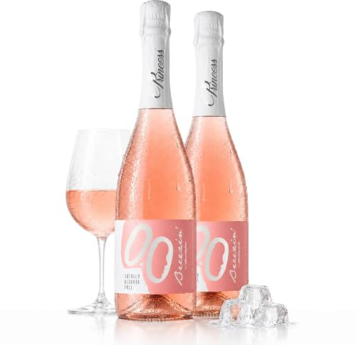 Breezin’ Alkoholfreier Rosé - Trocken & Spritzig 0.0% - 2 Flaschen 750 ml | Trockener Rosé mit feiner Perlage sowie Noten von Birne und tropischen Früchten, Made in Italy