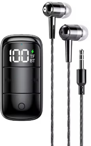 Harewtwy Wireless Audio Adapter with Mic Bluetooth Receiver with Earphone Headphone Adapter