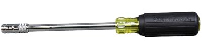 KLEIN TOOLS 65129 2-in-1 Nut Driver, Hex Head Slide Drive, 6-Inch