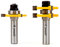 Yonico Tongue and Groove Router Bits Set 1/4-Inch Plywood Panel 2 Bit 1/2-Inch Shank 15231