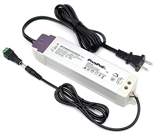 PLUSPOE 12V 30W Power Supply Driver TRIAC Dimmable Transformer for LED Flexible Strip Light (Works with Standard Wall AC Dimmers)