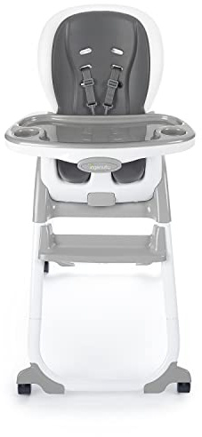 Ingenuity SmartClean Trio Elite 3-in-1 High Chair, Use 6 Months to 5 Years, Includes Dishwasher-Safe Tray, Convertible to Booster Seat & Toddler Chair