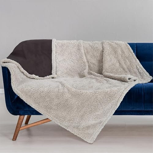 Pawsse Coperta per Cani Impermeabile, Fodera per Divano per Cuccioli di Gatto in Pile Sherpa, Fodera per Mobili Protettiva Lavabile Media 150 x 120 cm