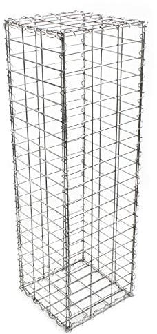Wiltec Gabbione metallico 100x30x30 cm ø 4 mm Gabbia sassi per recinzioni, muri di sostegno
