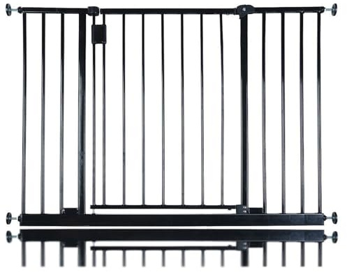 Bettacare Extra Wide Hallway Dog Gate, 103cm - 109cm, Black, Pressure Fit Pet Gate, Puppy Safety Barrier for Hallways and Wide Spaces, Easy Installation