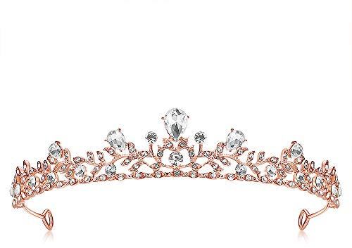 Lovelyshop Royal Kristall Princess Hochzeit Legierung Kopfschmuck - Roségold
