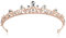 Lovelyshop Royal Kristall Princess Hochzeit Legierung Kopfschmuck - Roségold
