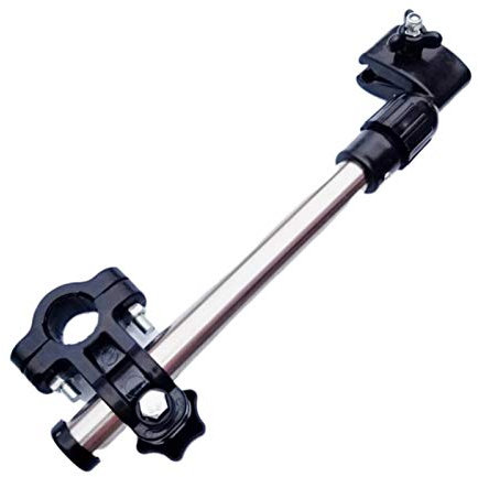 Schirmhalter Regenschirm Halterung Verstellbar,Ausziehbarer Schirmständer Rollator Teleskopisch Schirmständer für Fahrrad/Rollstuhl/Kinderwagen/Angeln/Rollator Rollstuhl Golf Trolleys (Faltteleskop)