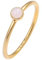 Elli Bague Femmes Pile Basique Minimaliste avec Quartz Rose en Argent Sterling 925 Plaqué Or