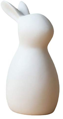 PRETYZOOM Keramikhasen-Figur aus Porzellan, Mini-Osterhase, Sammlerstück, Skulptur, Bastelfigur für Schreibtisch, Zuhause, Büro, Feengarten, Osterdekoration, 12,6 x 7,6 cm