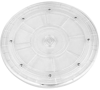 Yicare Lazy Susan Drehteller-Organizer aus Acryl, 20,3 cm, Organizer für Küche, Eckschränke, Gewürzregal, Kuchendekoration, TV, Laptop, Computer, Monitor (20,3 cm)