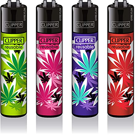 Clipper® Feuerzeuge - Leaves #35 - 4er Set