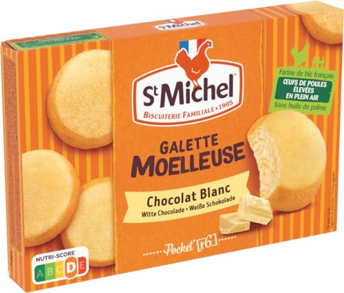 St Michel Galette Moelleuse au Chocolat Blanc - Format Pocket - Le paquet de 180g