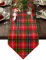EZON-CH Tischläufer, Kommode, Schals, rutschfest, waschbar, Bauernhaus-Tischläufer, Weihnachten, Retro, kariert, grün und rot, Esstischläufer für Hochzeit, Urlaub, Party, Tischdekoration, 33 x 228 cm