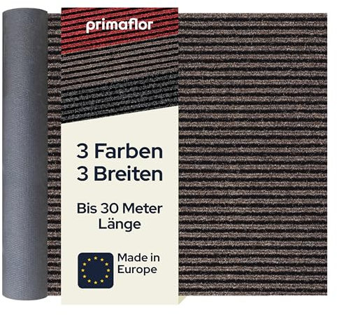 Primaflor Schmutzfangläufer Gin - Braun meliert - 80 x 100 cm – Strapazierfähige Matte mit rutschfestem Gummirücken für sicheren Halt – Ideal für Eingangsbereiche