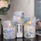 DRomance Hydrangea Glass Flameless Candles with Remote Timer Battery Operated LED Flickering Pillar Candles Real Wax Spring Dinner Christmas Holiday Decor D3 x H4, 5, 6