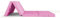 ALOHA Klappmatratze, Gästematratze, 4-teilige Faltmatratze zusammenklappbar Matratze mit Transporttasche Farbe und Größe wählbar (Pink / 70cm x 195cm x 8cm)