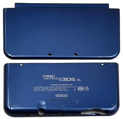 JMXLDS New Replacement Front Back Faceplate Plates Upper & Lower Panel Battery Housing Shell Case Cover for New 3DS XL 2015 Game Console - Blue