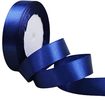 Navy Blau Satinband Dekoband Stoffband,20mm x 23m/Rolle Satinbänder Geschenkbänder Geschenkband Schleifenband Ribbon für Hochzeit,Valentinstag,Geburtstag Geschenke,DIY Handwerk,Sträuße Verpackung