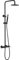 IMEX - Conjunto Columna de bañera y ducha - Barra de ducha Elegir entre grifería termostática o grifería monomando - Serie Line Negro Mate - Monomando - BDD038/NG